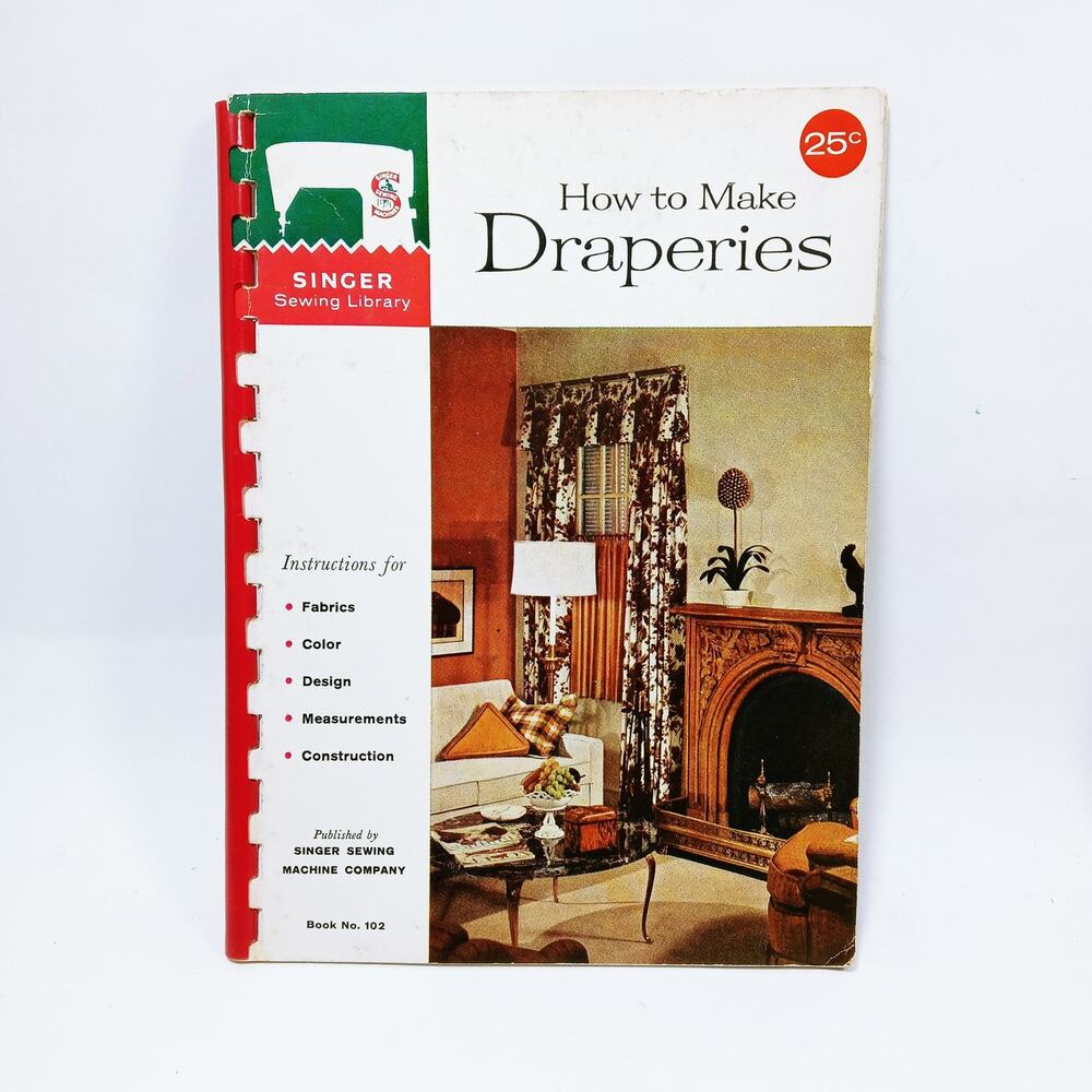Vintage Singer Sewing Library Draperies How to Make book 102 (bb2)